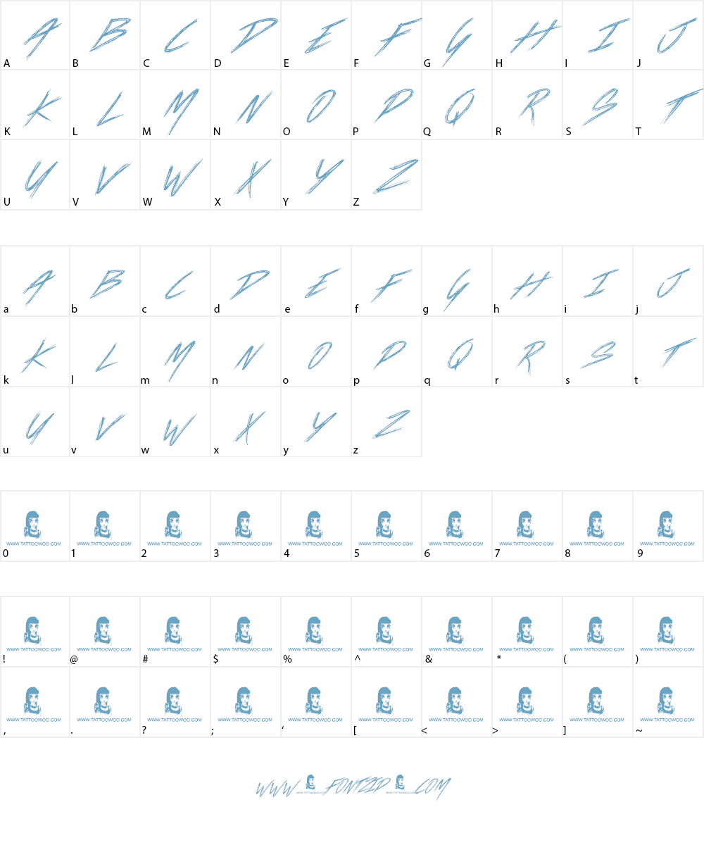 Loads Of Love Font Character